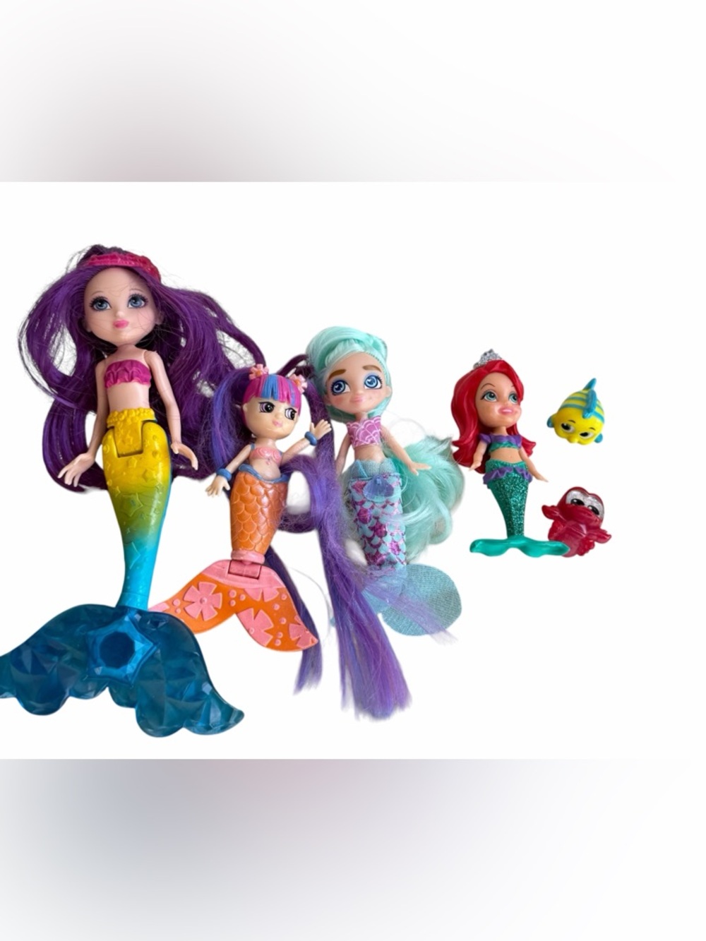 Mermaid Dolls Playset with Colorful Tails and Accessories